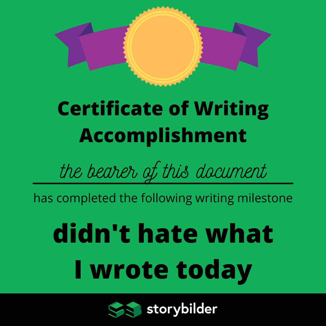 Didn't hate what I wrote today award