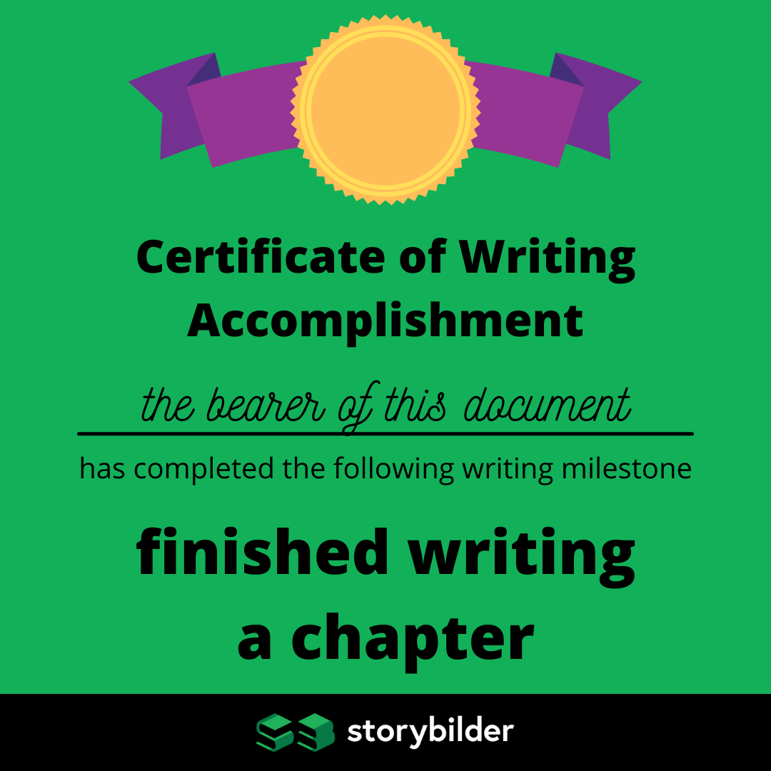 Finished writing a chapter today award